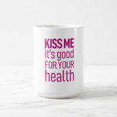 キスお前の健康に良い コーヒーマグカップ (中央)