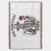 キスからのバラ スローブランケット (正面縦)