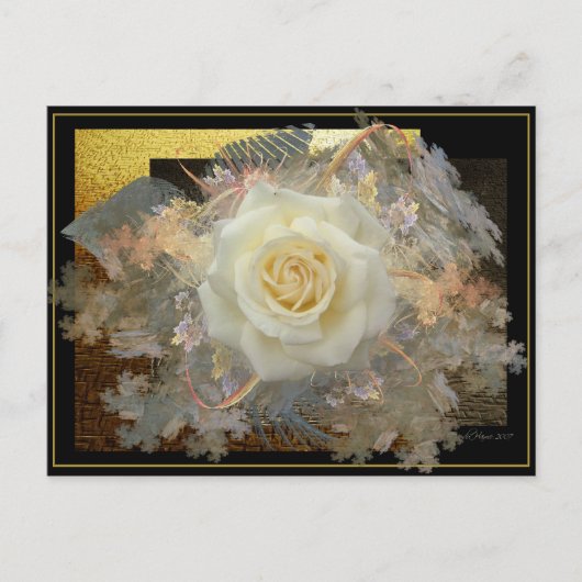 キスからのバラ ポストカード (正面)