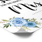 キスがどれだけ Soon to be Mrs シャワーのサイン ポスター (角)