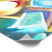 キスが夢の星サイケデリックへポップ・アートの ポスター (角)