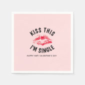 キスこのおもしろい引用文アンチヴァレンティネスパーティー スタンダードカクテルナプキン (正面)