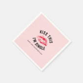 キスこのおもしろい引用文アンチヴァレンティネスパーティー スタンダードカクテルナプキン (角)