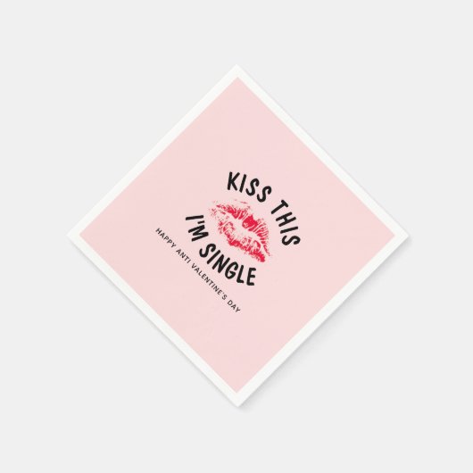 キスこのおもしろい引用文アンチヴァレンティネスパーティー スタンダードカクテルナプキン (角)