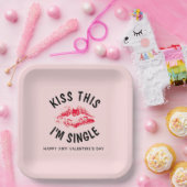 キスこれは私はバレン独身のティおもしろいンアンチパーティー ペーパープレート (パーティー)