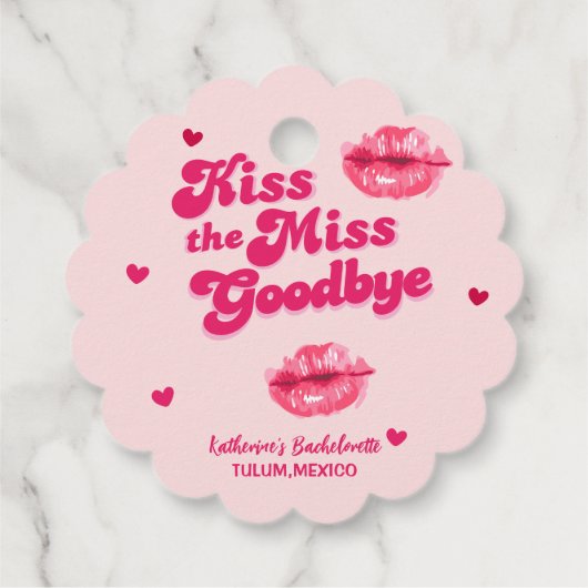 キスさよなら恋しく思のバチェロレッテの女の子旅行 フェイバータグ (裏面)