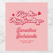 キスさよなら恋しく思のバチェロレッテの恩恵 ワインラベル (シングルラベル)