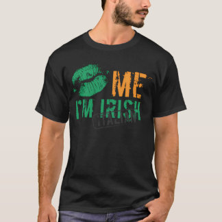 キスして私はアイルランド系イタリア人 Tシャツ