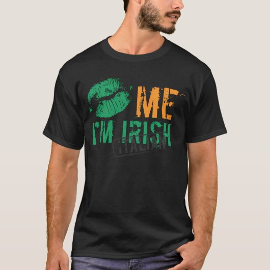 キスして私はアイルランド系イタリア人 Tシャツ (正面)