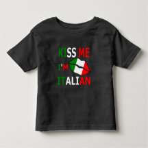 キスして私はイタリア人Tシャツベビーボディスーツ