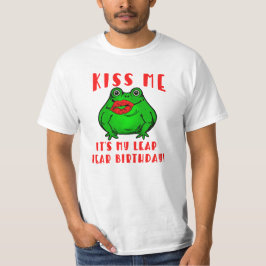 キスして！うるう年誕生日だよ、カエルと一緒 Tシャツ
