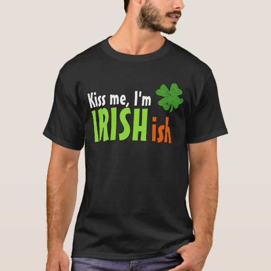 キスして アイルランド人風 Tシャツ (正面)