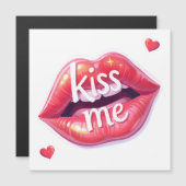 キスして  ツヤのある赤い唇のアートイラスト (正面/裏面)