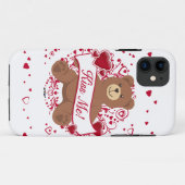 キスして！バレンタインデーのテディベア Case-Mate iPhoneケース (裏面(横))