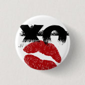 キスして レトロ ボタン /ハンのパーティー 楽しい 缶バッジ (正面)