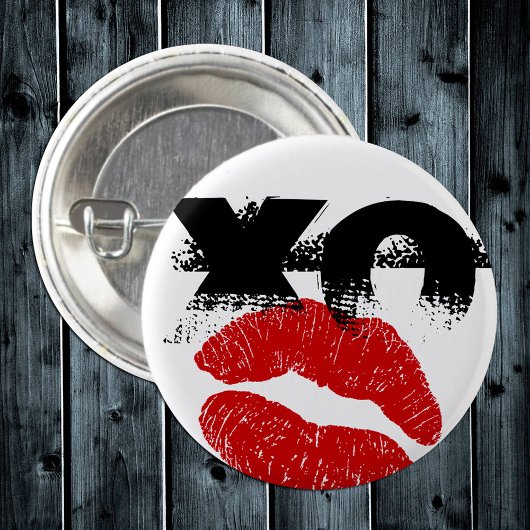 キスして レトロ ボタン / 友達と楽しいパーティ 缶バッジ