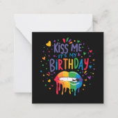 キスして、今日は私の誕生日 ノートカード (正面)