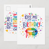 キスして 今日は私の誕生日 ポストカード (正面/裏面)