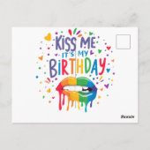 キスして 今日は私の誕生日 ポストカード (裏面)