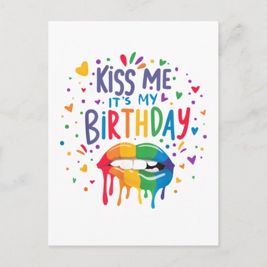 キスして 今日は私の誕生日 ポストカード (正面)