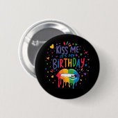 キスして、今日は私の誕生日 缶バッジ (正面&裏面)