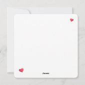 キスして 光沢のある赤い唇のアートイラスト シーズンカード (裏面)