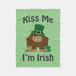 キスして、私はアイルランドのビッグフットです フリースブランケット