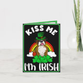 キスして、私はアイルランド人よ、セントパトリックデーのユーモア シーズンカード (正面)
