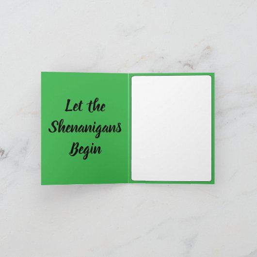 キスして、私はアイルランド人よ、セントパトリックデーのユーモア シーズンカード (内部)