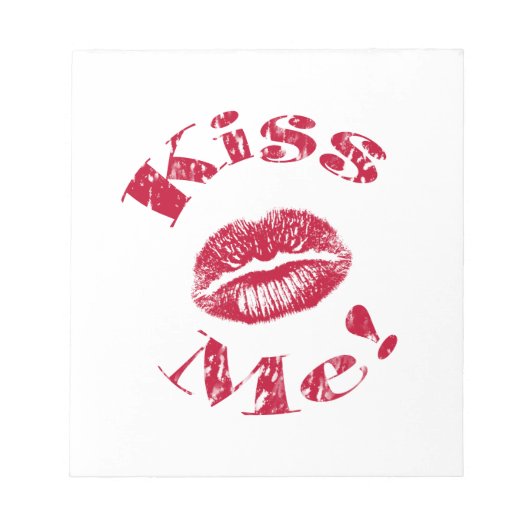 キスして！ 赤い唇 ノートパッド (正面)