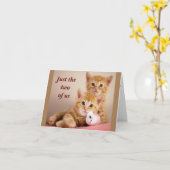 *キスしようぜ！* クリスマス定番の恋人同士のカード カード (黄色い花)