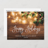 キスしようクリスマスハグ　企業からのホリデーグリーティング ポストカード (正面/裏面)