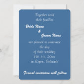 キスするスキーヤー - 冬の特別な日程発表 セーブザデート (裏面)