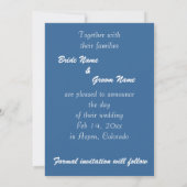 キスするスキーヤー - 冬の記念日発表 招待状 (裏面)