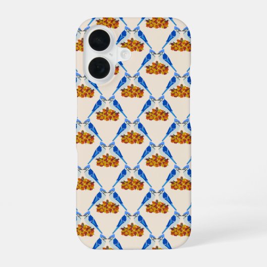 キスするルリカケス 秋の結婚式 パターン iPhone 16ケース (裏面)