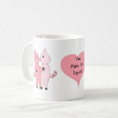 キスする子豚 コーヒーマグカップ (正面左)