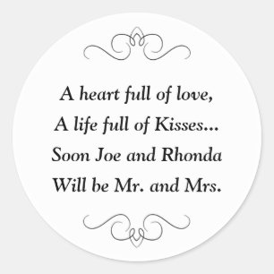 キスたちまちミセス・ブライダルシャワー ラウンドシール