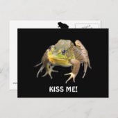 キスだ！グリーンカエル葉書 ポストカード (正面/裏面)