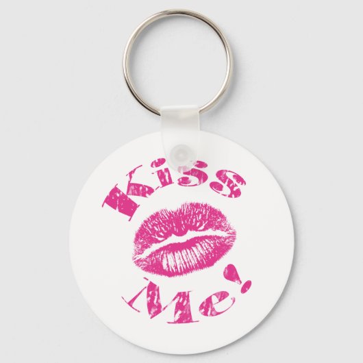 キスだ!ピンクの唇 キーホルダー (正面)