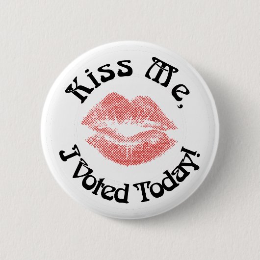 キスだ！今日は投票だ！ 缶バッジ (正面)