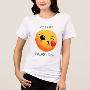 キスだ！私は…アイリッシュ！聖パトリックの日 トライブレンドＴシャツ