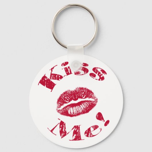 キスだ!赤い唇 キーホルダー (正面)