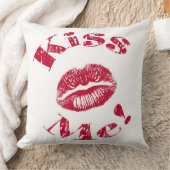 キスだ！赤い唇 クッション (ブランケット)