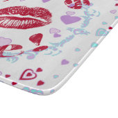 キスだ！赤い唇(ハート) カッティングボード (角)