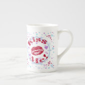 キスだ!赤い唇(ハート) ボーンチャイナマグカップ (右)