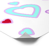 キスだ!赤い唇(ハート) ポスター (角)