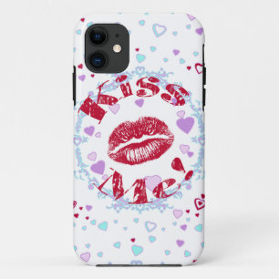 キスだ!赤い唇(ハート) iPhone 11 ケース