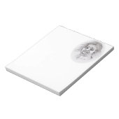 キスだ!鉛筆スケッチ白黒デザイン ノートパッド (回転)