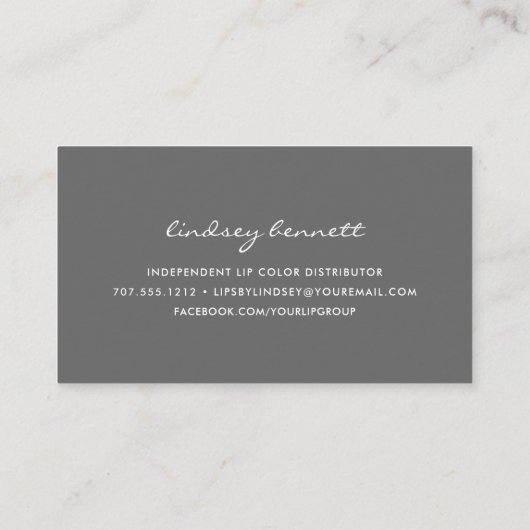 キスで封じる |美しいロイヤリティ ロイヤリティカード (裏面)