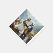 **「キスで封じ込め：恋の旅** スタンダードカクテルナプキン (角)